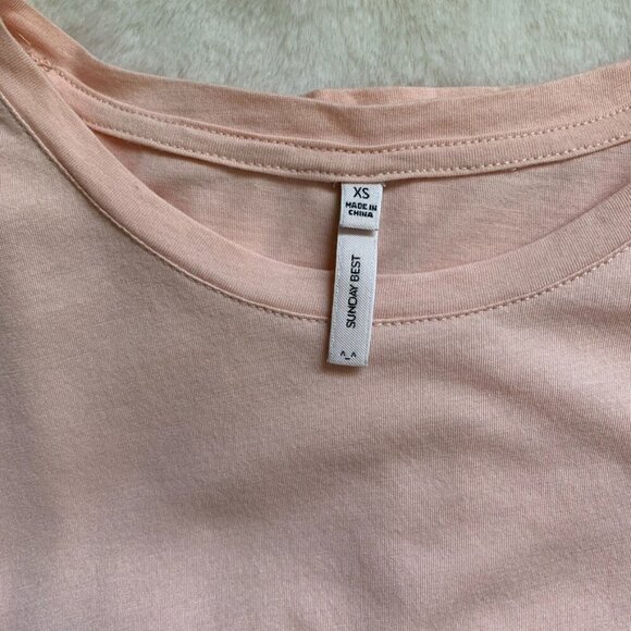 Aritzia Sunday Best Women's T-shirt Short sleeve crew neck Pink Size XS - Picture 10 of 12